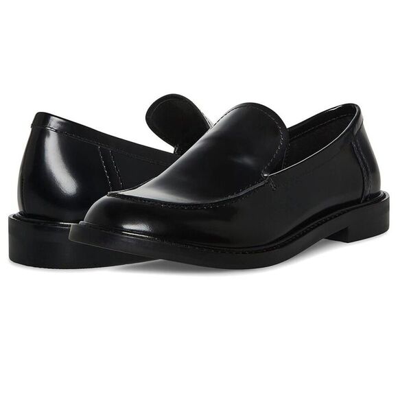 Steve Madden Larusso Loafer Women 8.5 Black Patent Leather Slip On Shoes ZPO2895 - Picture 7 of 12